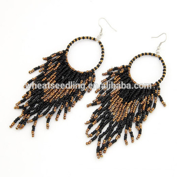 Hot selling cheap beaded tassel earrings